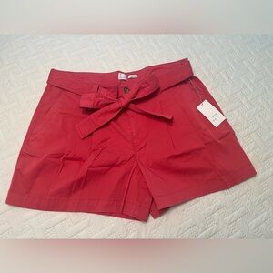 NWT A New Day size 18 red shorts with zipper & fashionable tie. Dressy.